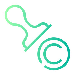 stamp gradient icon