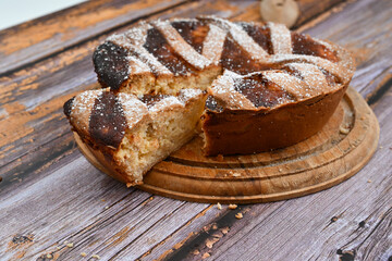 Pastiera Napoletana  is a traditional Italian dessert prepared for Easter festivity in Naples Campania region Italy