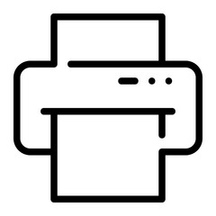 printer line icon