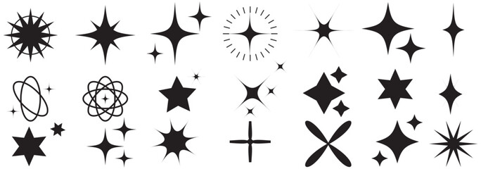 Shine sparkle icon. Vector blink star for logo, sparkle clipart. twinkle stars