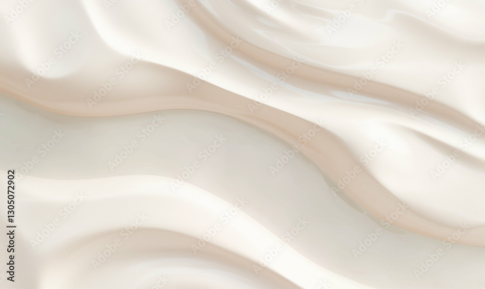 Poster smooth fabric with flowing texture. creamy surface with flowing lines and soft texture