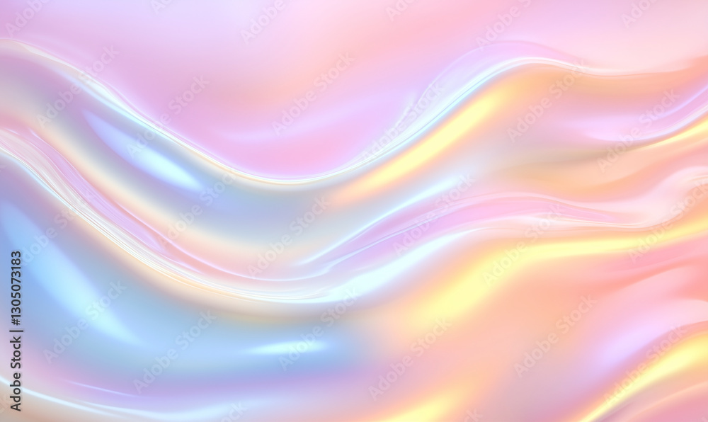 Poster abstract waves background with iridescent highlights. abstract background with smooth iridescent wav