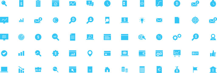 Big set of research related line icons. Analysis, search, document, graph, market, science etc. Editable stroke.