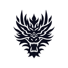 aggressive dragon face logo.