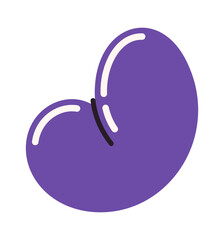 Cute purple bubble doodle shape