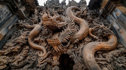 Obraz premium Artistic heritage in phetchaburi the ayutthaya influence on architectural sculpture thailand cultural exploration