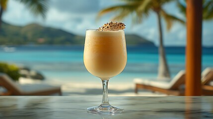 Tropical Pineapple Drink, Beach Bar