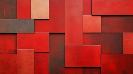 Red Geometric Abstract Tile Pattern