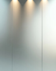 Modern minimalist wall design illuminated with soft overhead lighting in contemporary setting