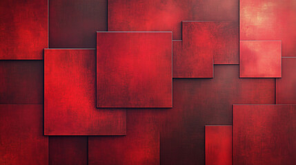 Red Geometric Abstract Tile Pattern