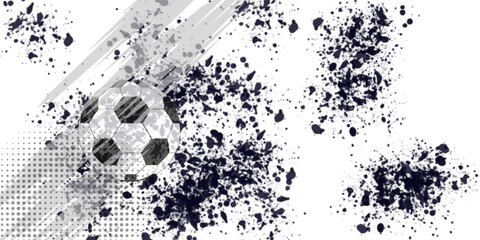 soccer banner template , Spain flag, Brush texture grunge, football cup, illustration vector © Selamet