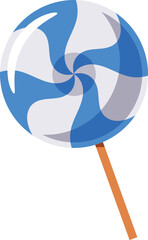 Lollipop candy Christmas treats vector illustration