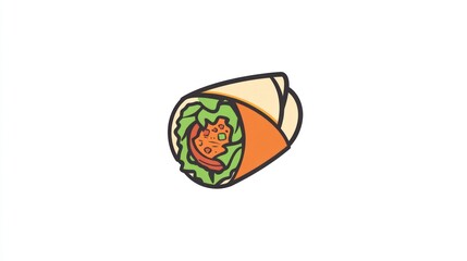 Colorful Cartoon Wrap Illustration