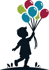 children with balloons