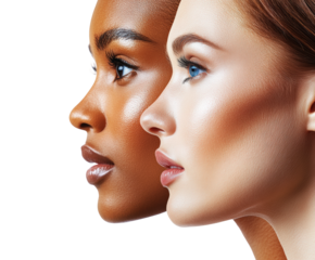 Cultural diversity portraits concept isolated on transparent background png