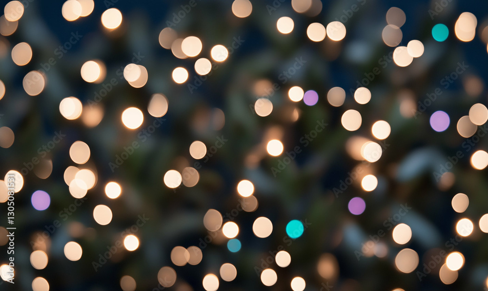 Poster bokeh lights background with graphic design elements. abstract bokeh lights creating a festive and d