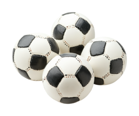 Soccer balls display product isolated on transparent background png