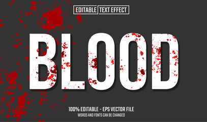 blood editable text effect