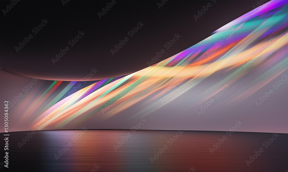 Poster abstract light patterns with colorful streaks. abstract background with dynamic light streaks and re
