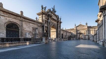 Obraz premium Exploring ancient roman architectural marvels a stunning journey through rome's historic streets