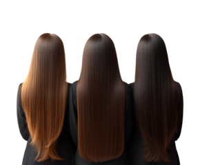 Hair styling showcase isolated on transparent background png