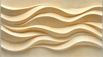 Obraz premium Beige stone waves abstract design