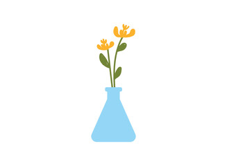 Illustration of an Colorfull Flower in Vase