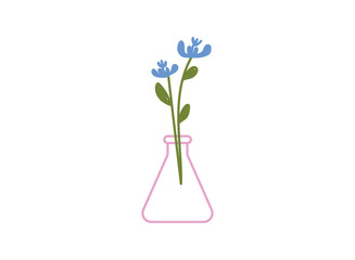 Illustration of an Colorfull Flower in Vase