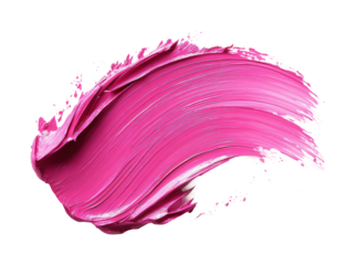 Creative pink paint stroke digital isolated on transparent background png