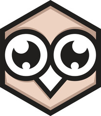Brown owl logo with modern and minimalist design with creativity, energy, and warmth. Suitable for branding, business education, technology, or branding
