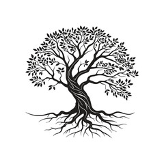 Outline Tree Of Life  vector art