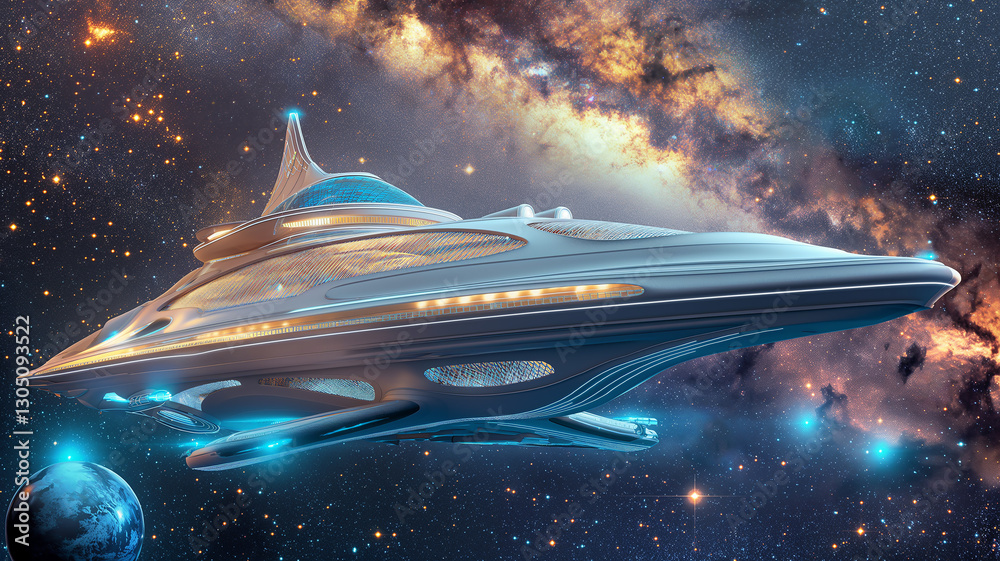 Aufkleber this passengers embark on a journey through space, experiencing zero gravity and stunning views.