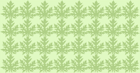 Background design in the form of a vector image of green papaya leaves, arranged repeatedly with green nuances that give a fresh and lively impression