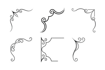 curve corner Vector ornament.