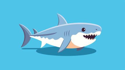 Fototapeta premium Adorable Tiny Small Shark - Isolated Aquatic Animal Illustration for Designs