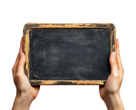 Writing on vintage chalkboard in isolated on transparent background png
