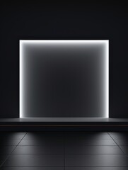 Obraz premium Minimalist illuminated backdrop in dark space