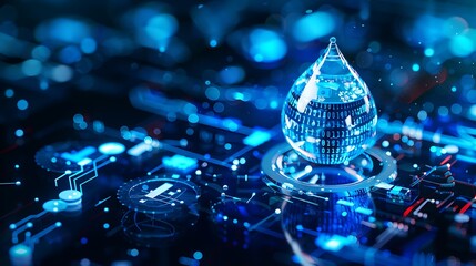 Digital Water Drop: The Future of Data and Hydration