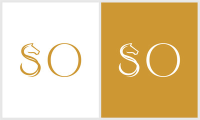 letter S horse logo design un...