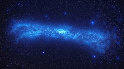 Fototapeta premium Stunning Blue Nebula in Deep Space Starry Night Sky Celestial Background Image
