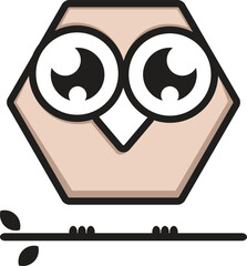 Brown owl logo with modern and minimalist design with creativity, energy, and warmth. Suitable for branding, business education, technology, or branding