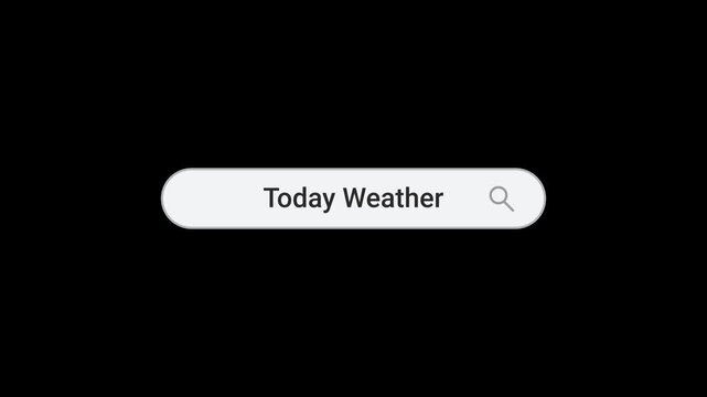 Today weather Search bar typing Animation