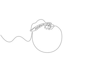 Apple fruit continuous line. Continuous one line drawing apple fruit. Fresh apple concept. single line drawing
