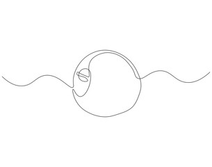 Obraz premium Apple fruit continuous line. Continuous one line drawing apple fruit. Fresh apple concept. single line drawing