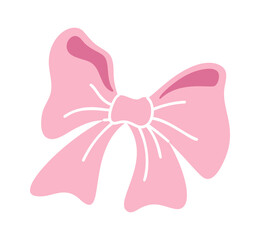Aesthetic pink bow decorative element