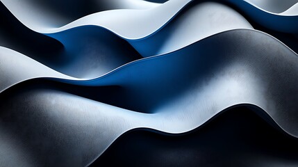 Obraz premium Blue Waves Abstract Texture Background