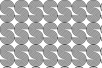Seamless geometric pattern with repeating S-shaped elements. Perfect for backgrounds, wallpapers, textiles, and modern graphic designs. High-quality vector illustration.