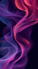Obraz premium Abstract flowing gradient waves with vibrant purple and pink hues on dark background artistic and modern design for creative projects