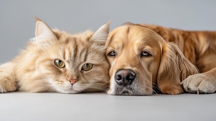 Gambling pets a cat and dog duo playing poker in cozy home environment