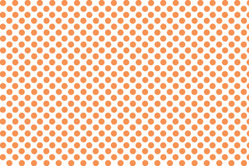 Seamless polka dot pattern with small orange circles on a white background. A perfect design for fabric, wallpaper, wrapping paper, branding, digital art, and decorative projects.